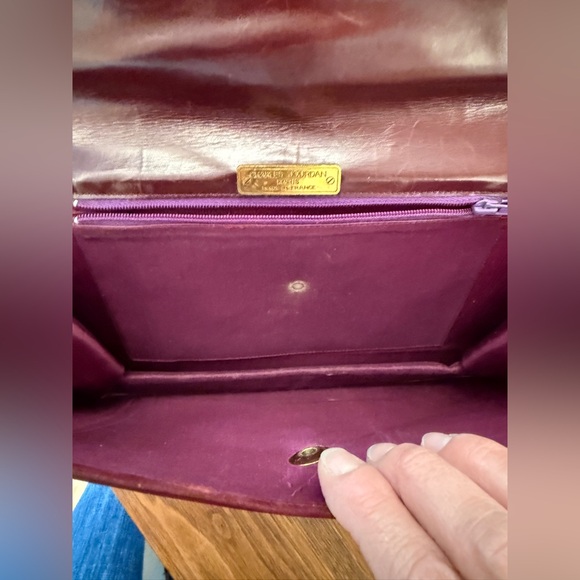 Vintage Charles Bourdan Burgundy Clutch - Picture 6 of 14
